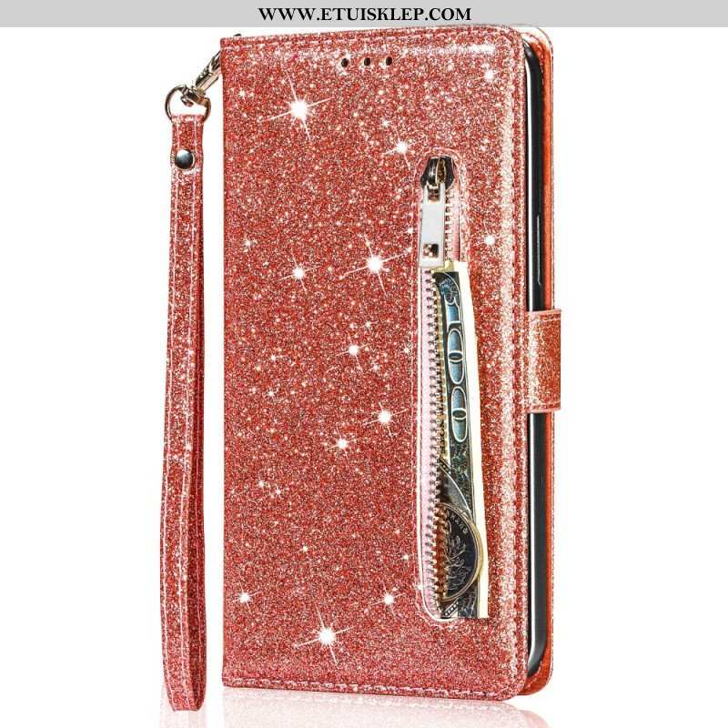 Etui Folio do Google Pixel 6 Błyszcząca Torebka Na Monety